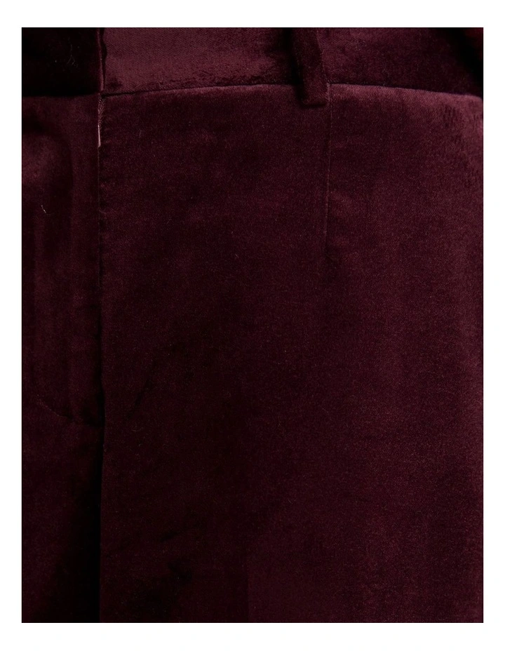 Lydia Velvet Pants in Italian Plum image 6
