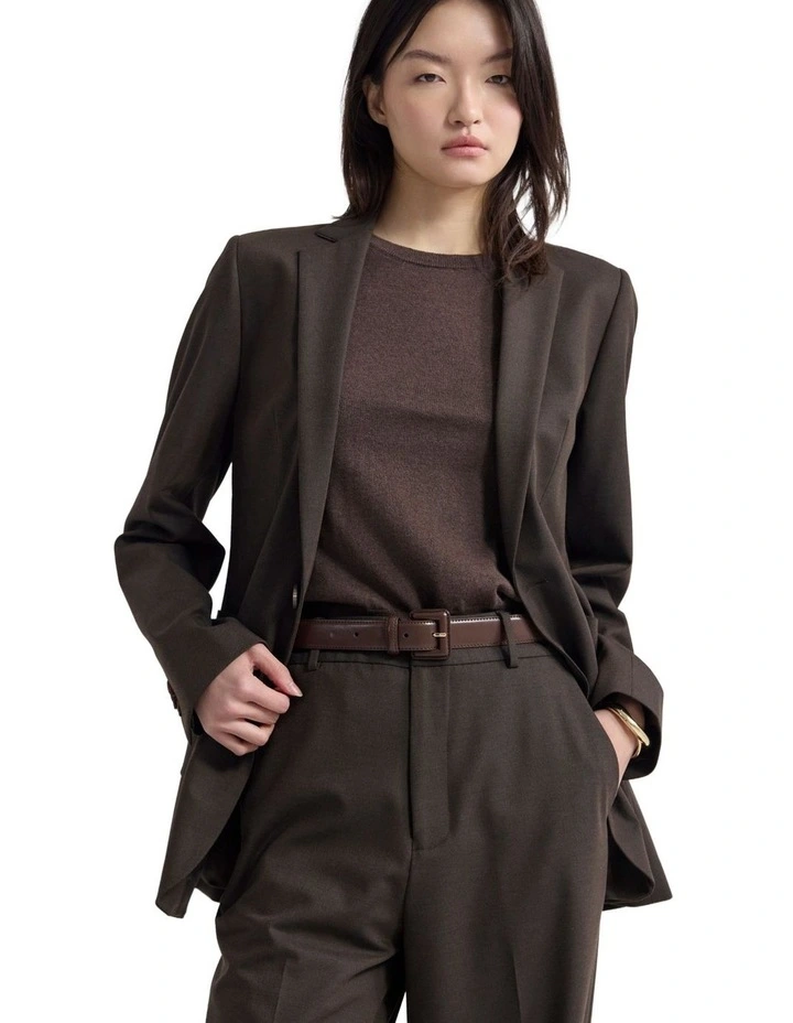 Lola With Patch Pockets Jacket in Chocolate image 4