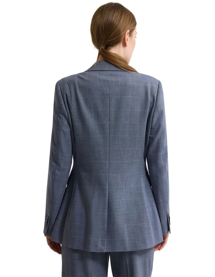 Ebony Wool Blend Suit Jacket in Blue image 2