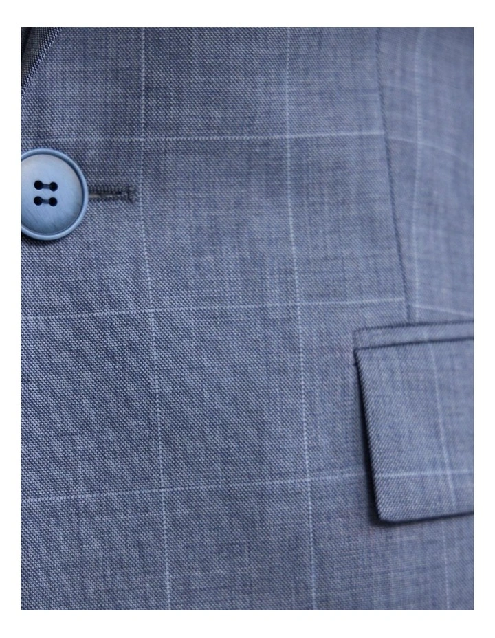 Ebony Wool Blend Suit Jacket in Blue image 6
