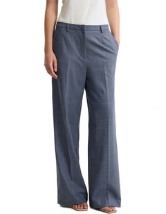 Lydia Wool Blend Stretch Suit Pant in Blue