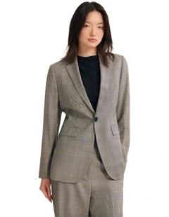 Ebony Pure Wool Suit Jacket in Grey
