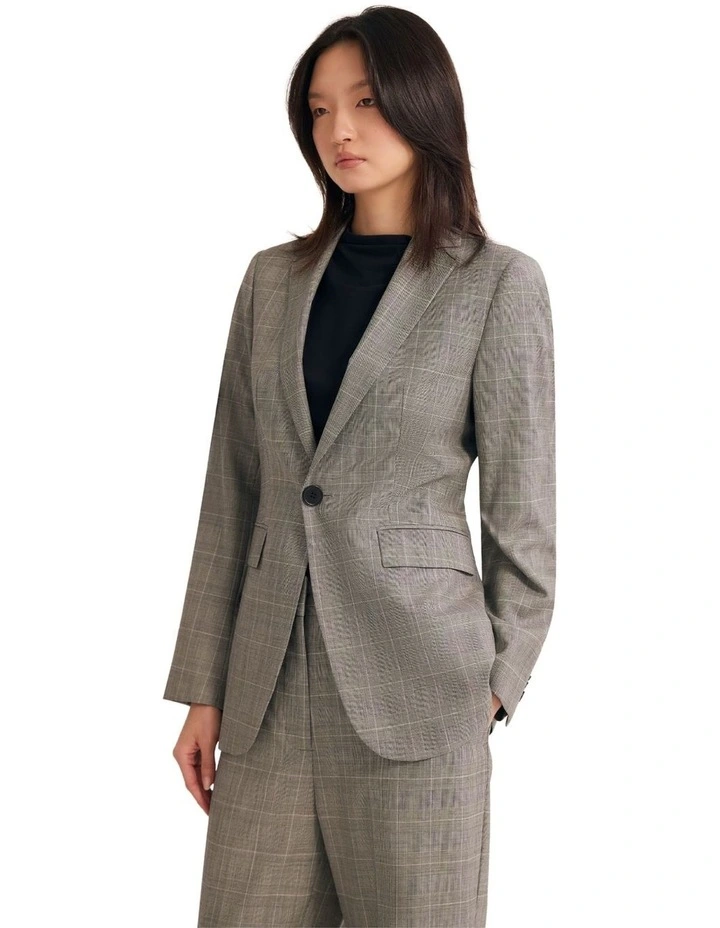 Ebony Pure Wool Suit Jacket in Grey image 3