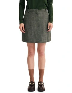 Hepburn Mini Skirt in Green
