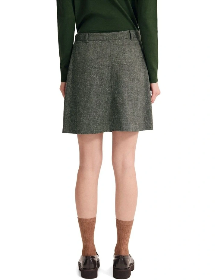 Hepburn Mini Skirt in Green image 2
