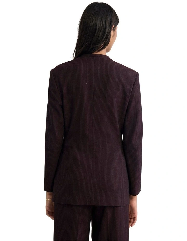 Carlie Hourglass Blazer in Burgandy image 2