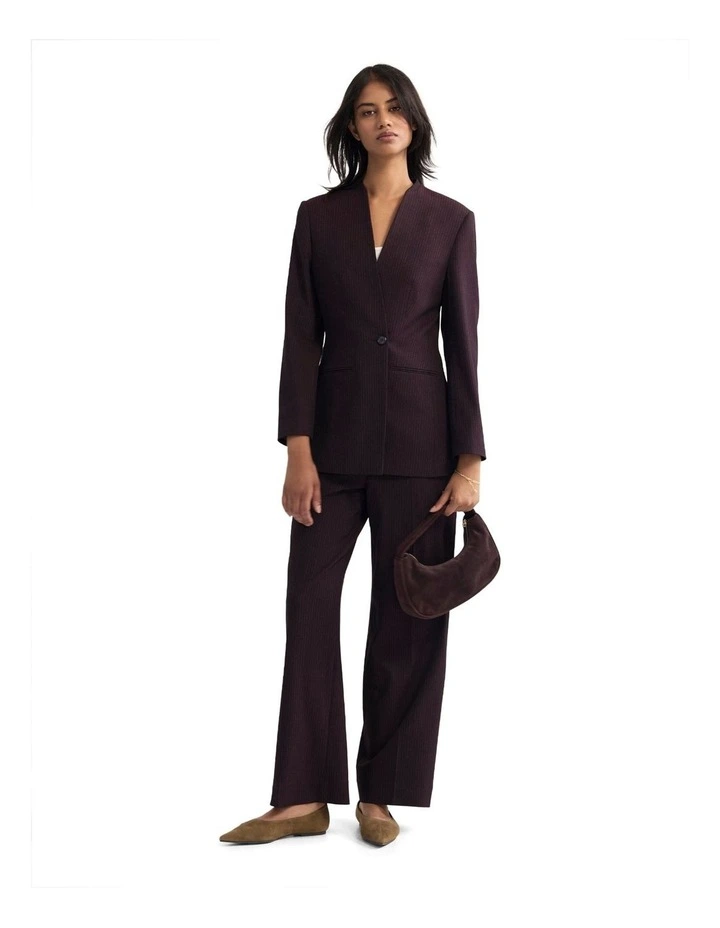 Carlie Hourglass Blazer in Burgandy image 5