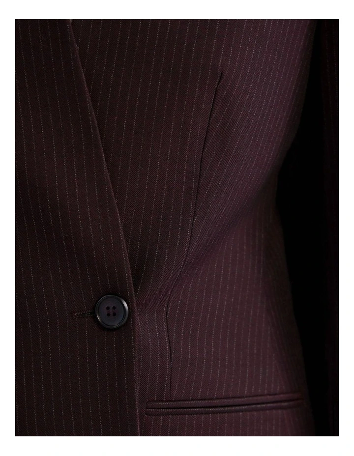 Carlie Hourglass Blazer in Burgandy image 6