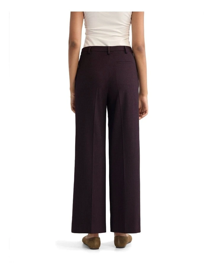 Lydia Straight Leg Pant in Burgandy image 2