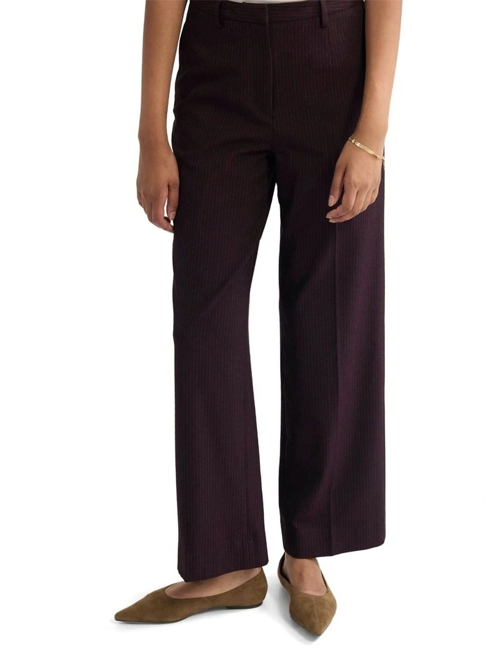 Lydia Straight Leg Pant in Burgandy image 4