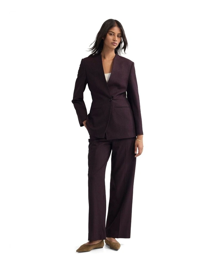 Lydia Straight Leg Pant in Burgandy image 5