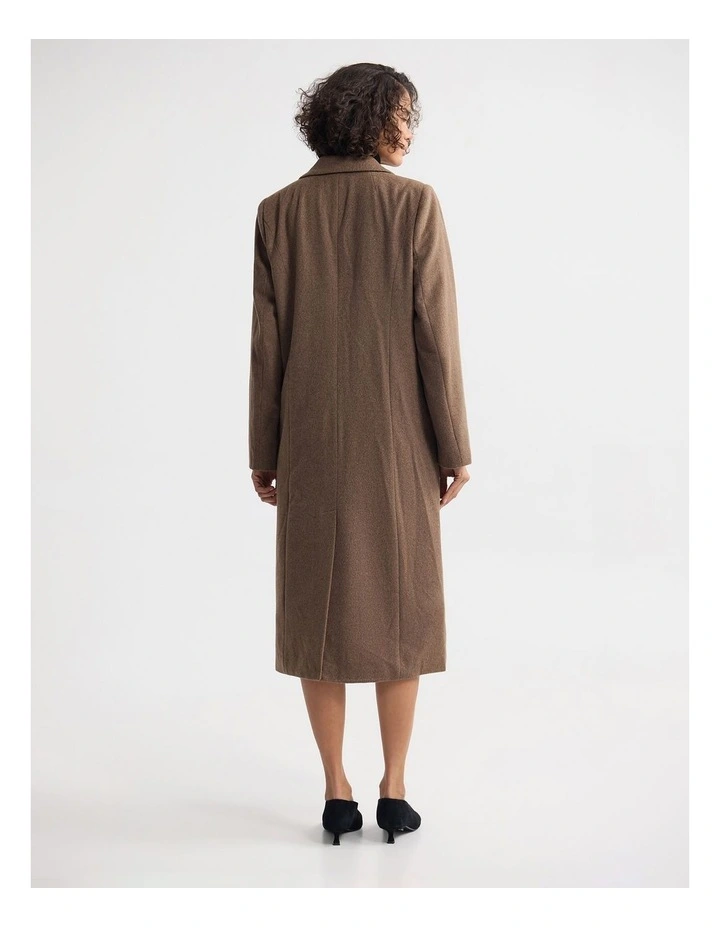 Saskia Double Breasted Wool Rich Coat in Camel image 2