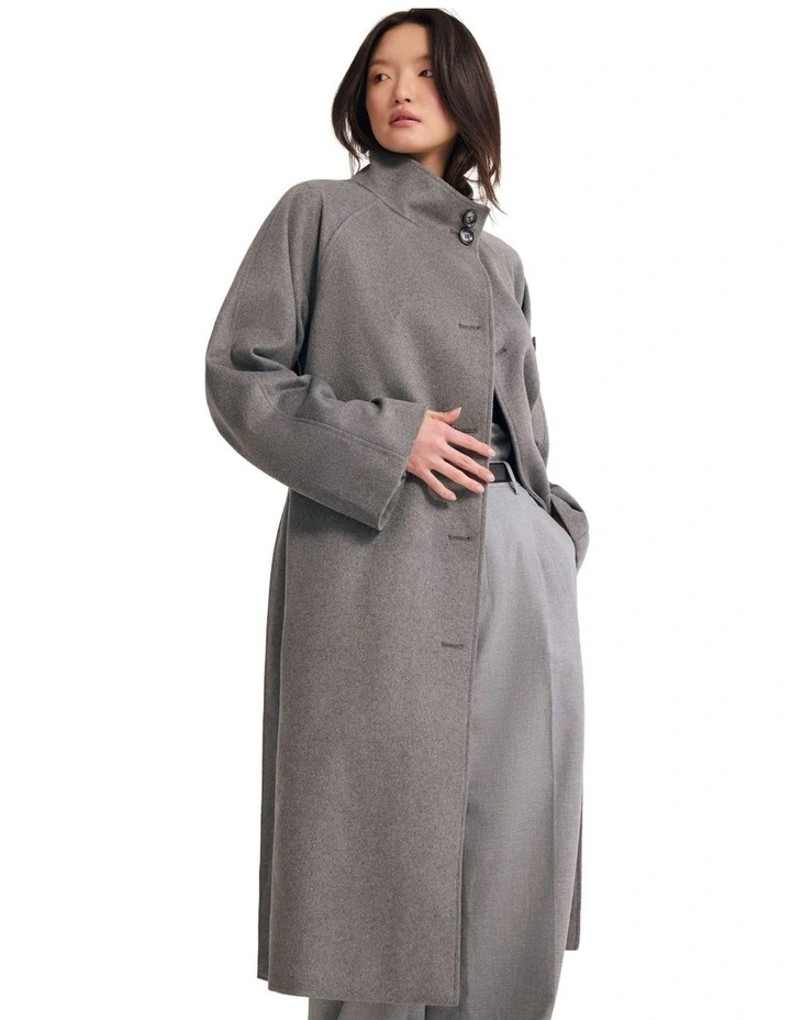 Edi Wool Coat in Grey image 4