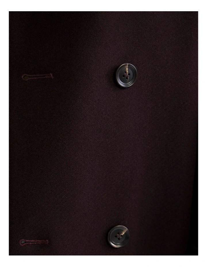 Gemma Wool Rich Trench Coat in Chocolate image 6