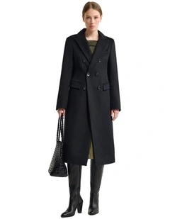 Lily Wool Coat in Black