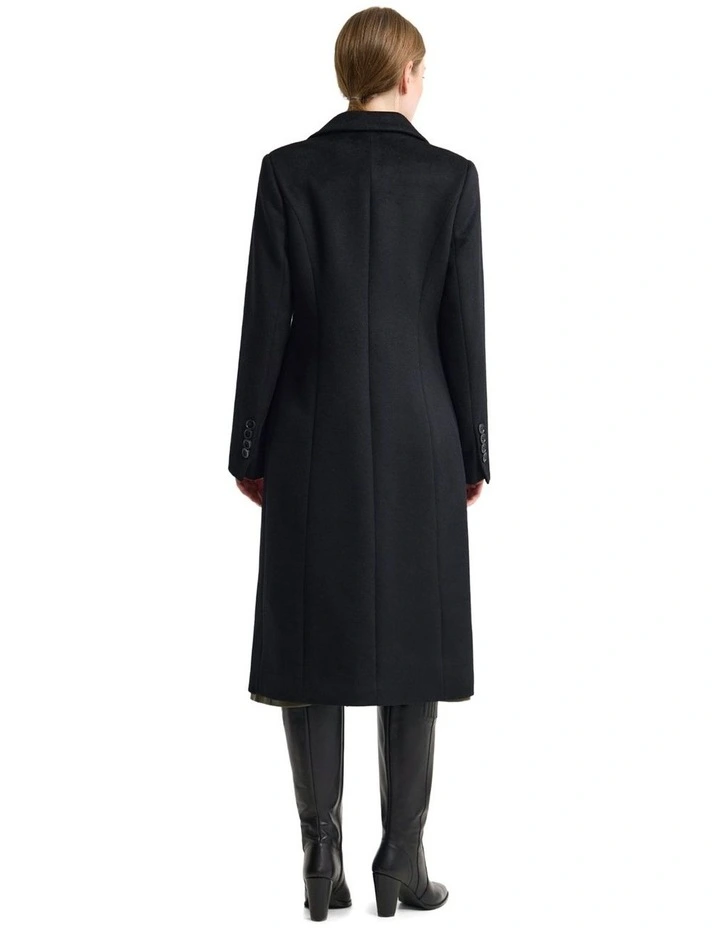 Lily Wool Coat in Black image 2