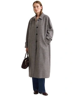 Millie Wool Blend Coat in Brown