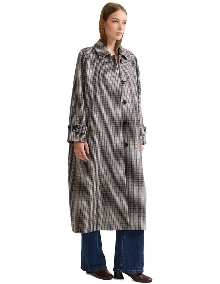 Millie Wool Blend Coat in Brown image 3