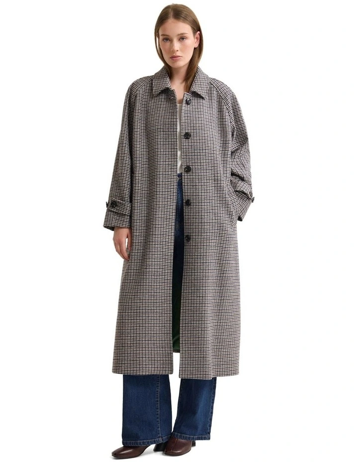 Millie Wool Blend Coat in Brown image 5
