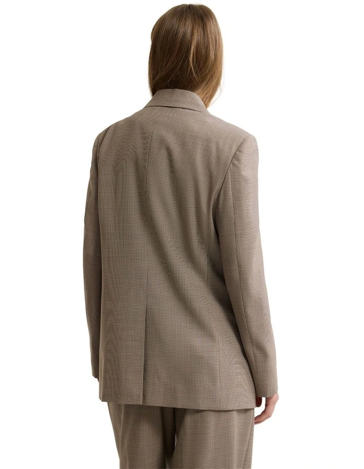 Calliope Pure Wool Blazer in Brown image 2