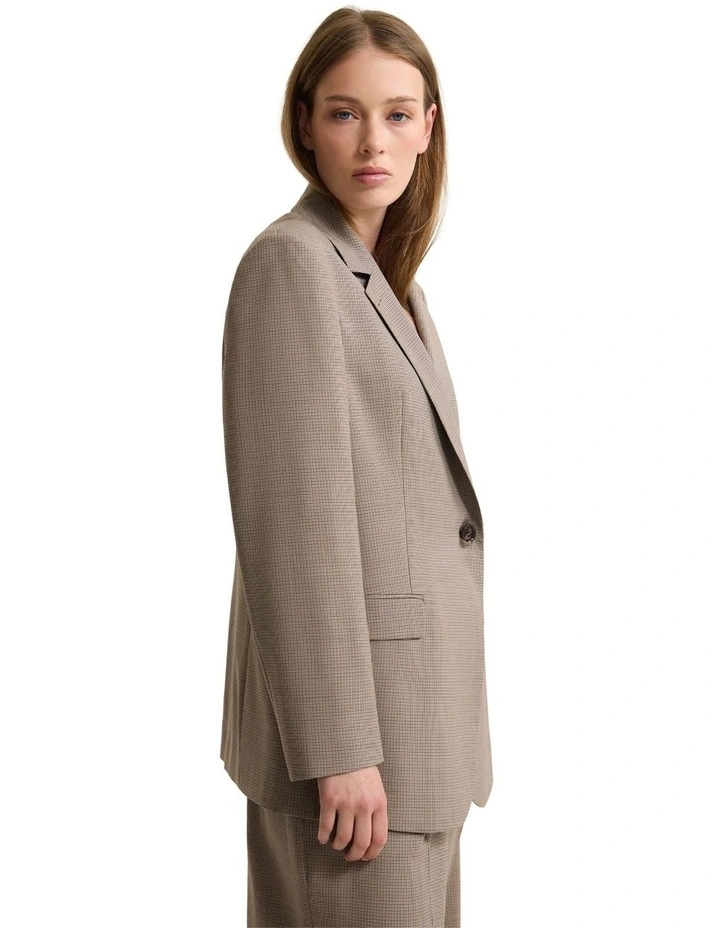 Calliope Pure Wool Blazer in Brown image 3