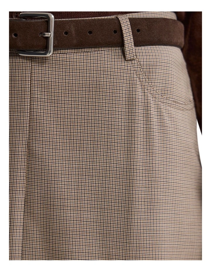Harper Pure Wool Column Skirt in Brown image 6