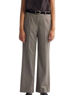 Calista Stretch Wool Blend Pant in Brown