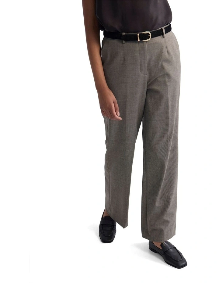 Calista Stretch Wool Blend Pant in Brown image 4