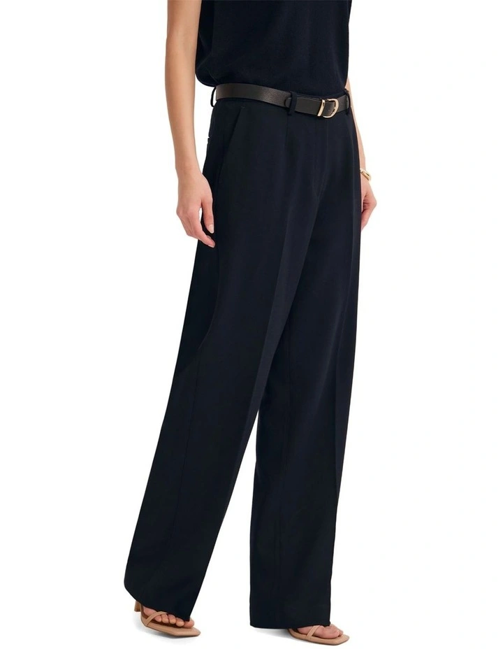 Calista Stretch Straight Leg Pant in Deep Navy image 3