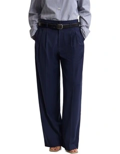 Thea Low Belt Loop Pant in Navy