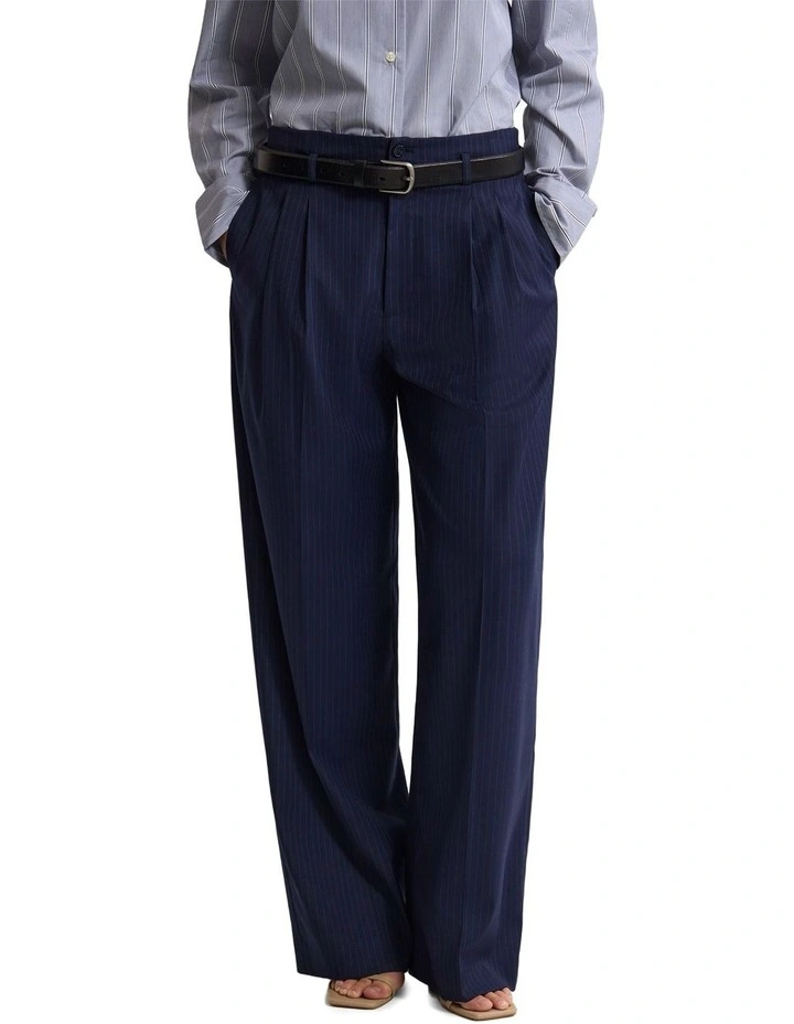 Thea Low Belt Loop Pant in Navy image 1