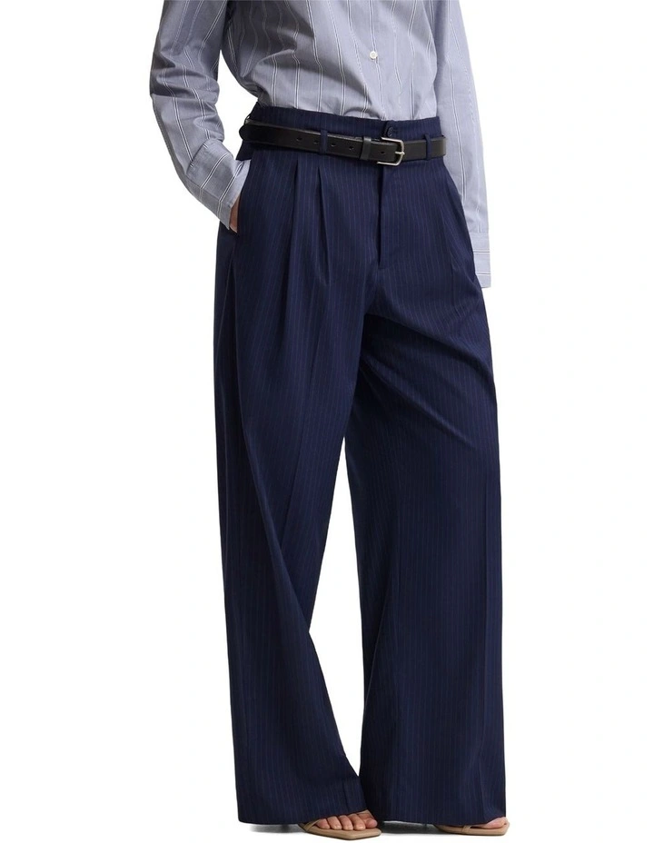 Thea Low Belt Loop Pant in Navy image 3