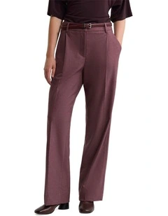Evi Stretch Flannel Pant in Plum