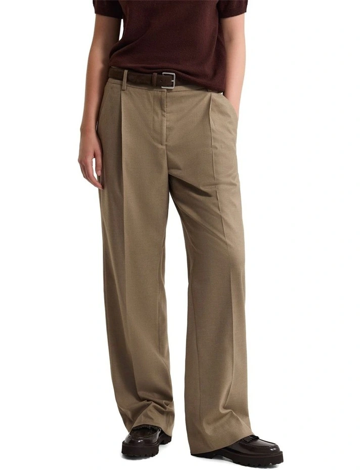 Evi Stretch Flannel Pant in Camel image 1