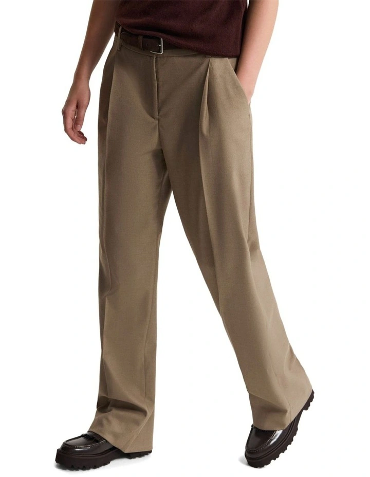 Evi Stretch Flannel Pant in Camel image 4