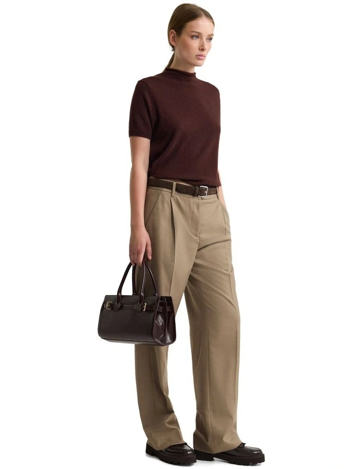 Evi Stretch Flannel Pant in Camel image 5