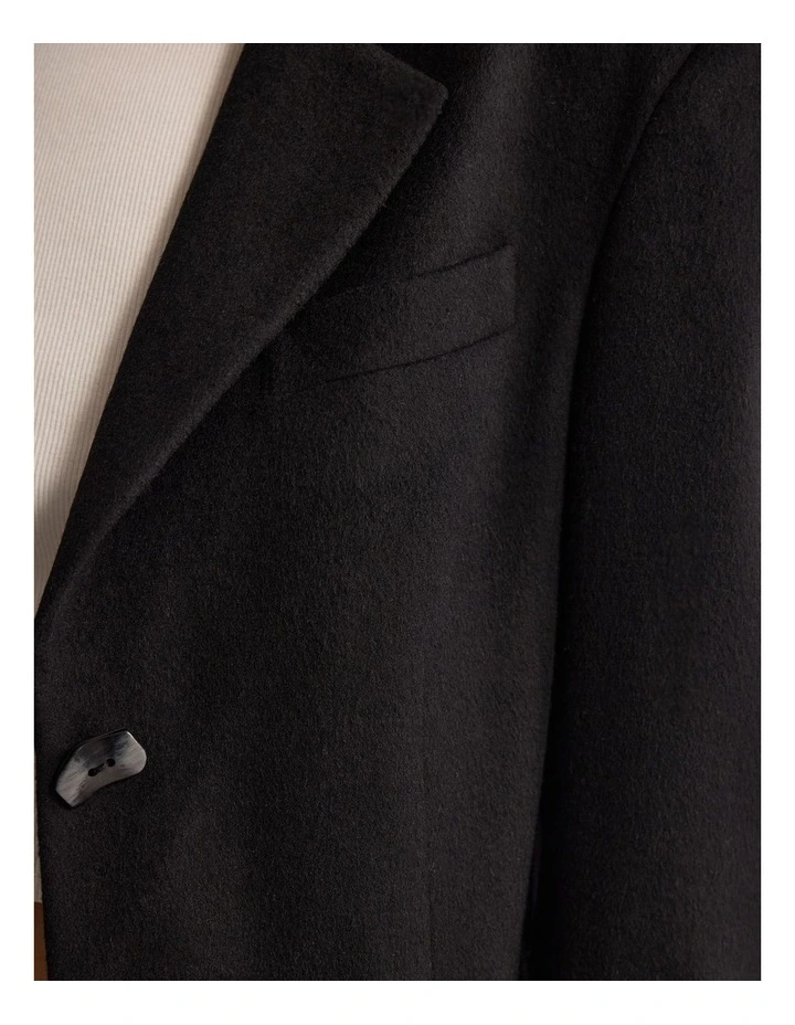 Jordan Wool Blend Oversized Blazer in Black image 6