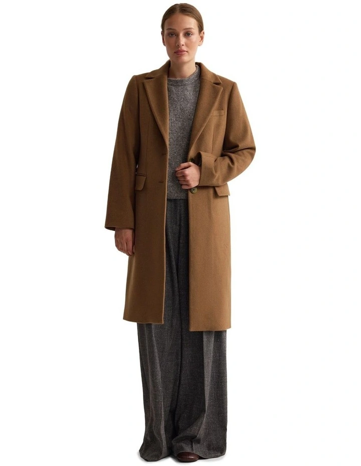 Ruby Wool Blend Coat in Caramel image 1