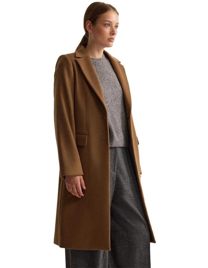 Ruby Wool Blend Coat in Caramel image 3