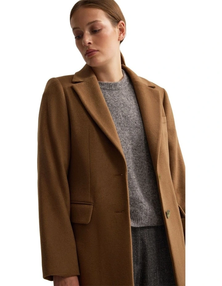 Ruby Wool Blend Coat in Caramel image 4