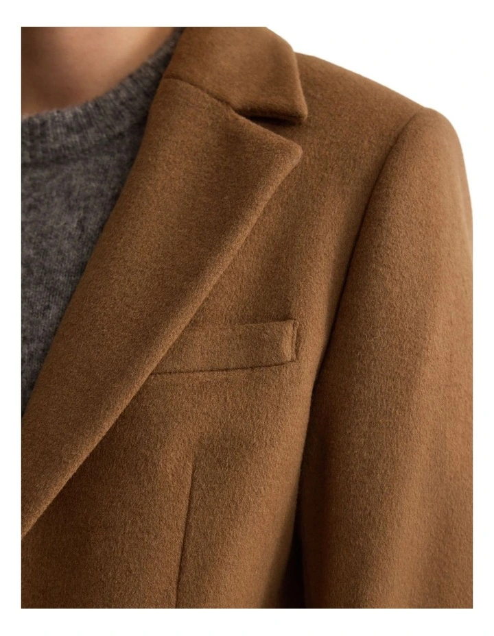 Ruby Wool Blend Coat in Caramel image 6