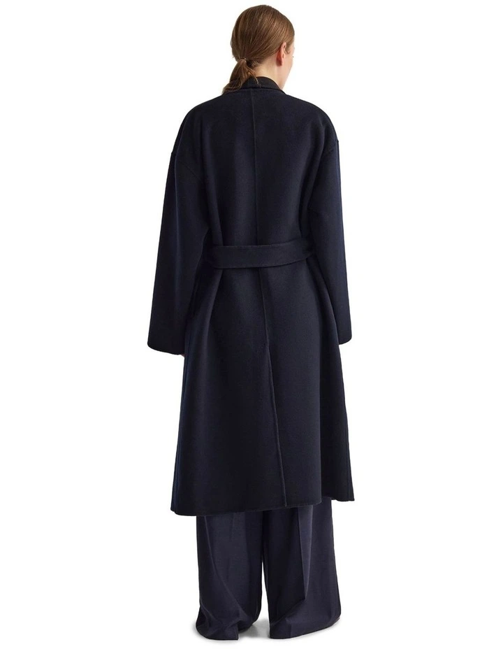Lea Double Face Coat in Navy/Black image 2