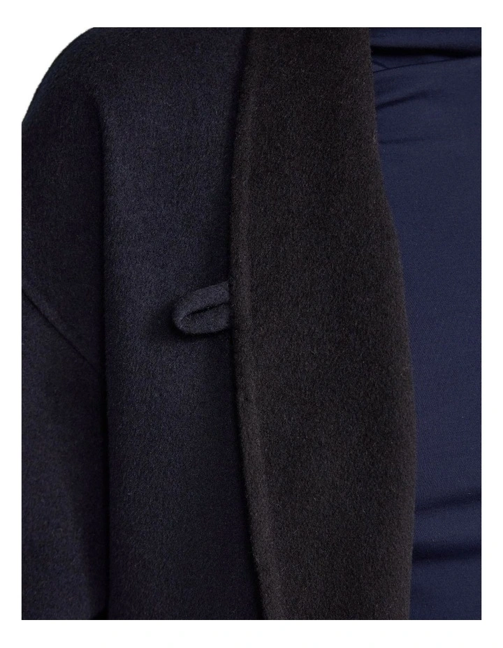 Lea Double Face Coat in Navy/Black image 6