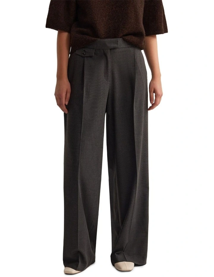 Belle Checked Pant in Charcoal image 1