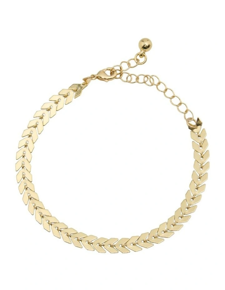 Aireen Charm Bracelet in Gold/Pearl image 3