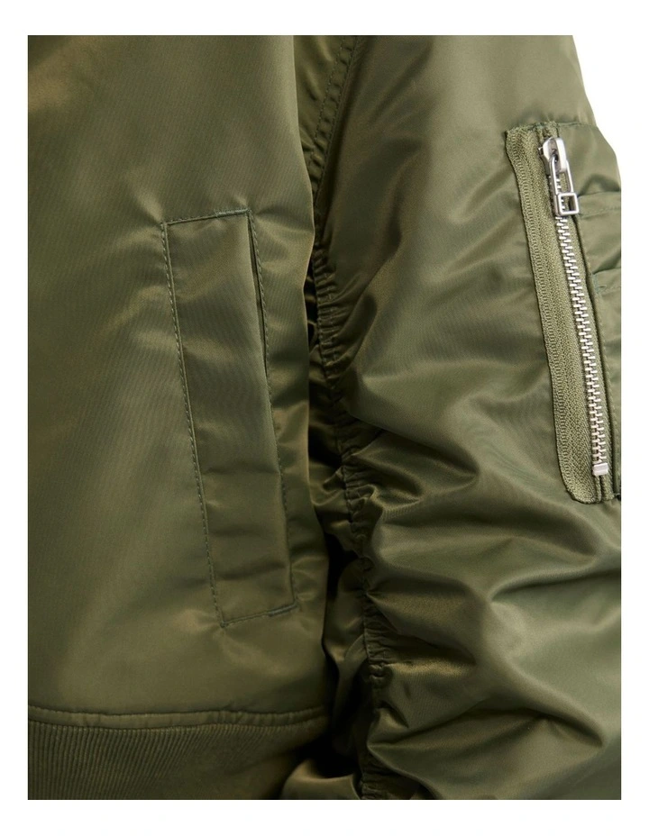 Lea Bomber Jacket in Olive image 6