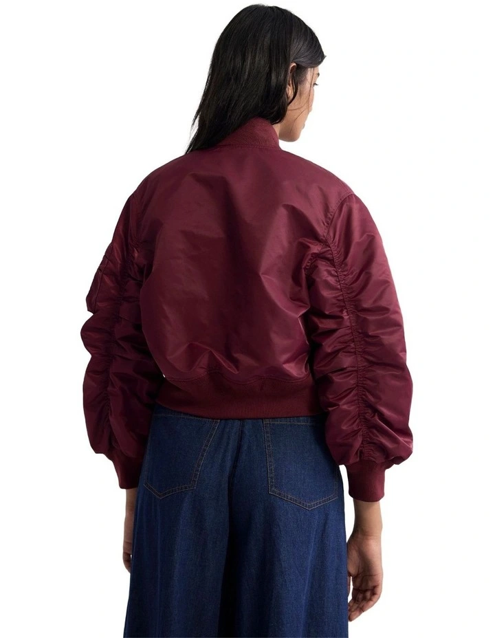 Lea Bomber Jacket in Plum image 2