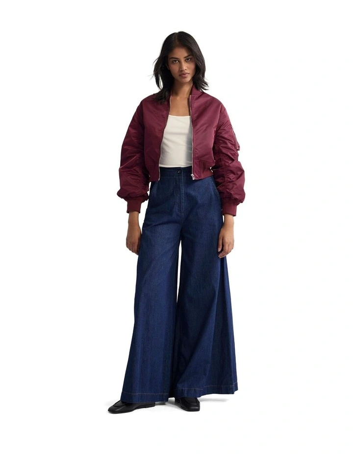 Lea Bomber Jacket in Plum image 5