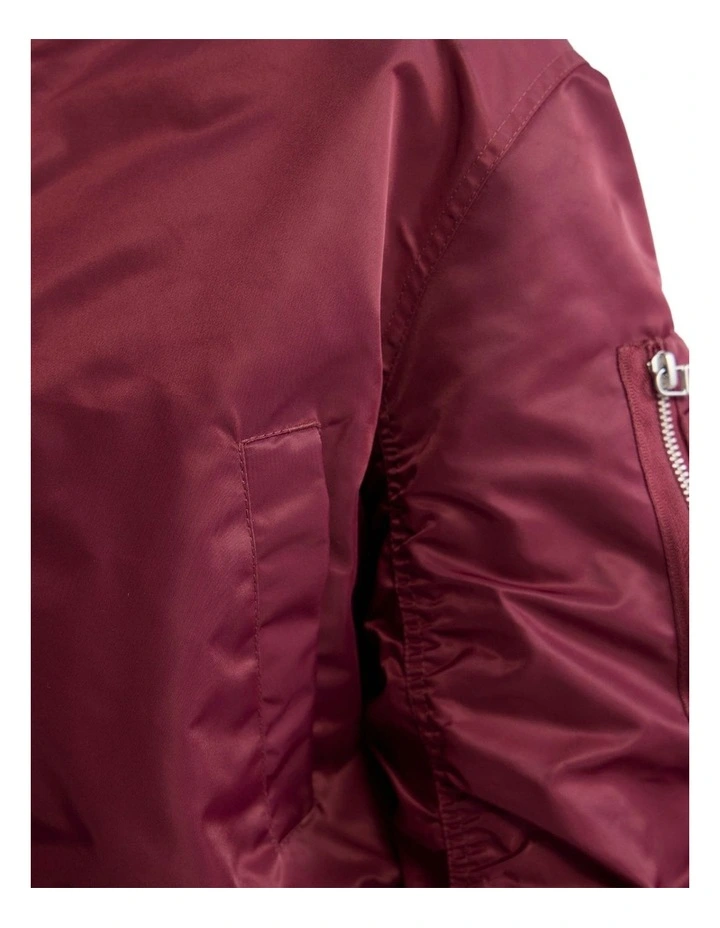 Lea Bomber Jacket in Plum image 6