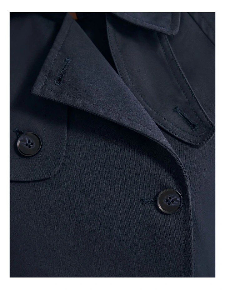 Annalise Crop Trench Jacket in Navy image 6